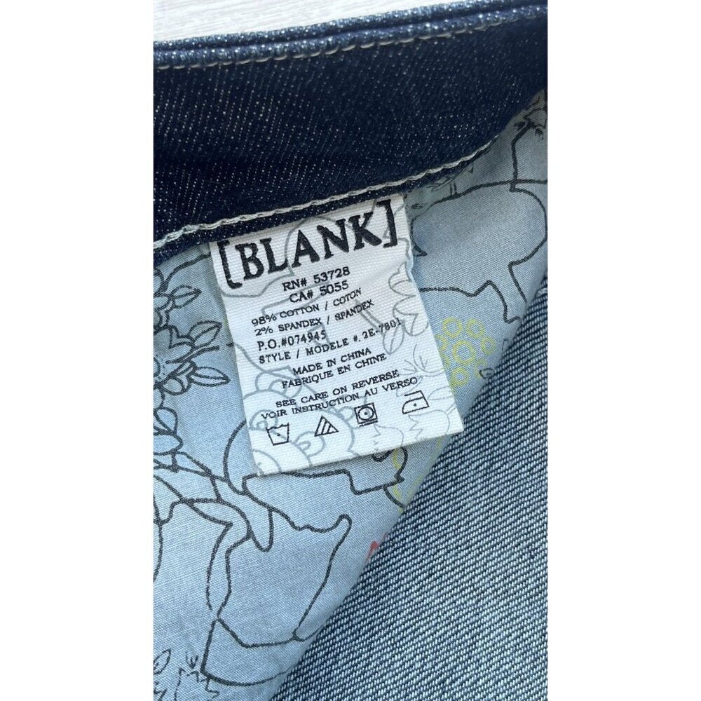 Blank NYC Women’s Blue Denim Bermuda Shorts Size 31 Cropped Mid Rise Stretch NWT - Picture 6 of 10